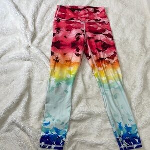 Fabletics Rainbow Gradient High-Waist Leggings - Red, Yellow, Blue